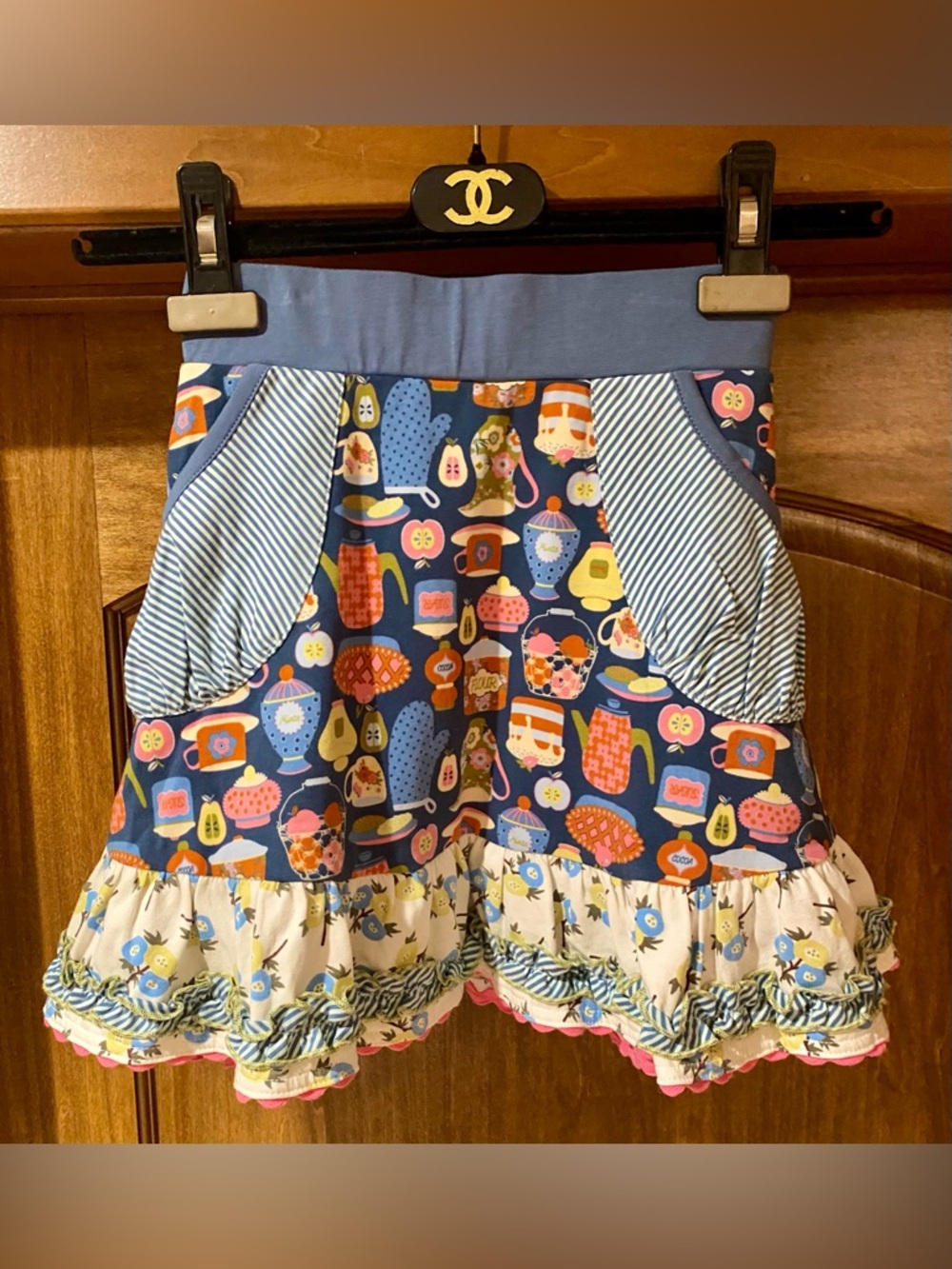 NWT Matilda Jane Blue Multi-Print Tea Party Skirt
